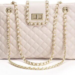 Premium Quilted Tote Handbag for Women - Adjustable Straps, 2 Sizes Available